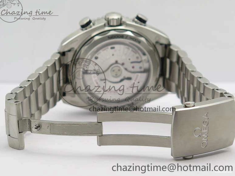 0727 MultiPurpose Planet Ocean Master Chrono SS OM 1:1 Best Edition Gray Dial On SS Bracelet A9900 V 8116